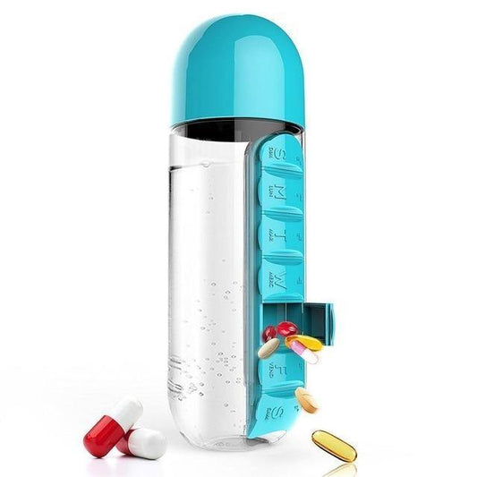Blisswell™ - 3 - in - 1 Pillbox Water Bottle (50% Off) - Evesbury