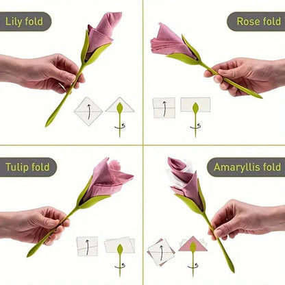 Florenza™ - Roll Napkins into Elegant Flowers (2+2 free) - Evesbury