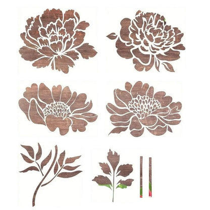 Florenza™ - 6 Large Flower Stencils for Garden Makeovers (50% Off) - Evesbury