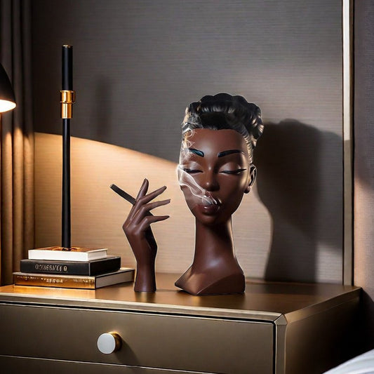 Scentra™ - Luxury Black Woman Head Incense Sculpture (50% Off)