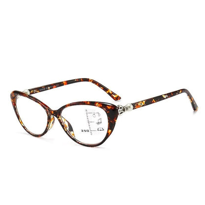 Lunetique™ - Anti - Blue Light Multifocal Cat Eye Reading Glasses (40% Off) - Evesbury