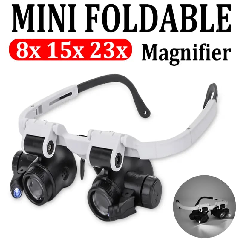 MagniPro™ – LED Magnifying Glasses with Interchangeable Lenses (50% Off)