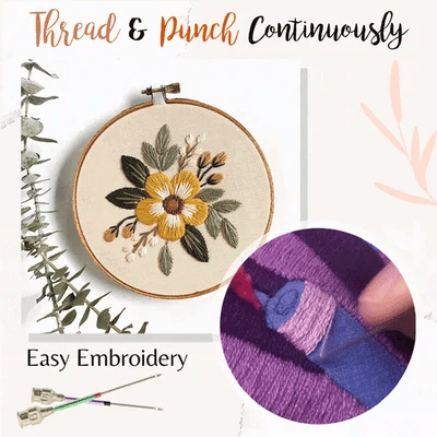Maybloom™ - Punch Needle Kit for Stunning Floral Embroidery (50% Off) - Evesbury