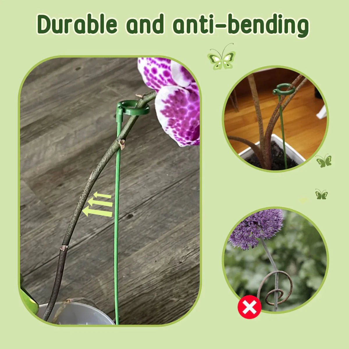 Evergrow™ - Plant Support Stakes for Healthy Growth (5+5 Free) - Evesbury