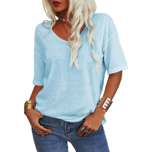Easeen™ - Arm-Hiding V-Neck Tee for Everyday Ease (1+1 Free)