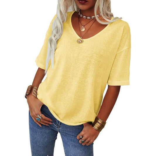 Easeen™ - Arm-Hiding V-Neck Tee for Everyday Ease (1+1 Free)