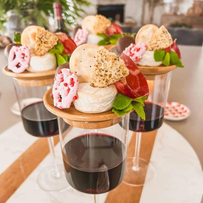 Florenza™ - Elegant Bamboo Wine Glass Toppers (2+2 Free) - Evesbury