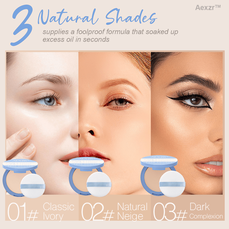 Aexzr™ - 24H Oil Control Powder for Matte Finish (1+1 Free) - Evesbury