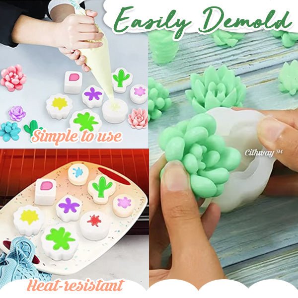 Cithway™ - Succulent Floral Silicone Wax Mold Kit - Evesbury