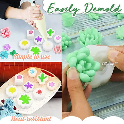 Cithway™ - Succulent Floral Silicone Wax Mold Kit - Evesbury