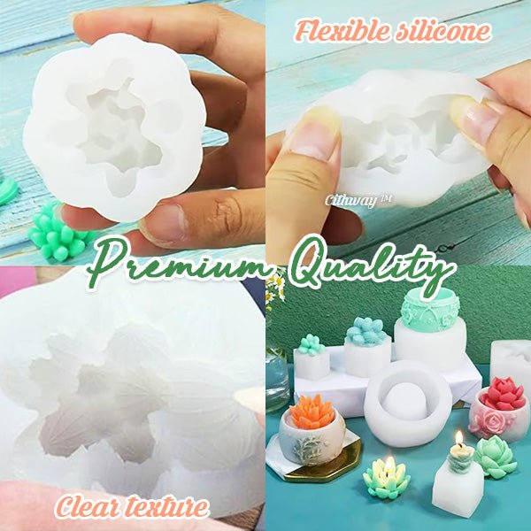 Cithway™ - Succulent Floral Silicone Wax Mold Kit - Evesbury