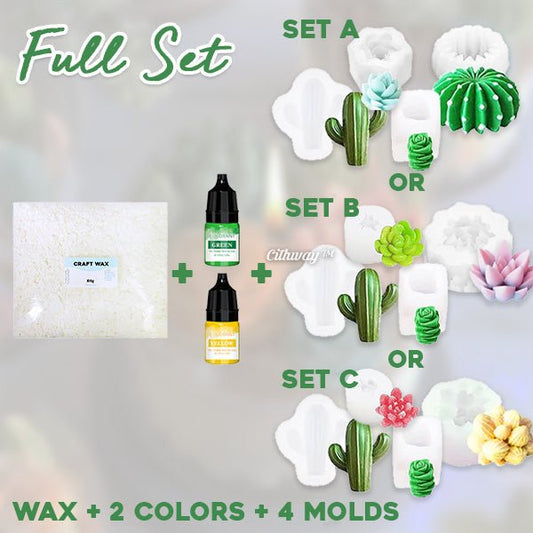 Cithway™ - Succulent Floral Silicone Wax Mold Kit - Evesbury